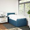 vidaXL Cama box spring con colch&oacute;n terciopelo azul 100x200 cm