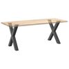 vidaXL Patas para mesa de comedor en forma de X (2 unidades), antracita, 70 x (72-73) cm, acero