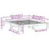 vidaXL Estructura de cama sin colch&oacute;n madera maciza blanca 200x200 cm