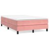 vidaXL Estructura de cama con somier terciopelo rosa 120x200 cm