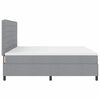 vidaXL Cama tipo Box Spring con colch&oacute;n Gris claro 200 x 200 cm tela