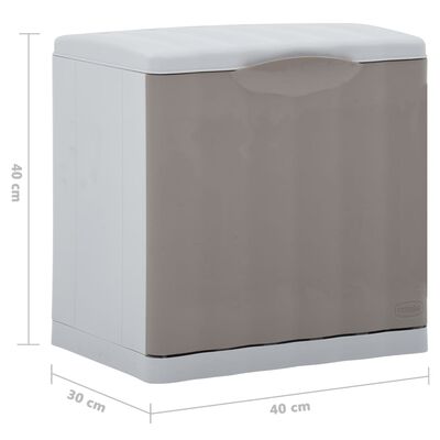 vidaXL Cubo de basura con separación gris taupe 20 L 40x30x40 cm