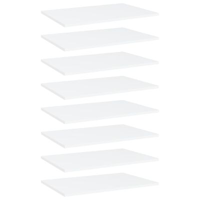 vidaXL Estantes para estantería 8 uds aglomerado blanco 60x40x1,5 cm