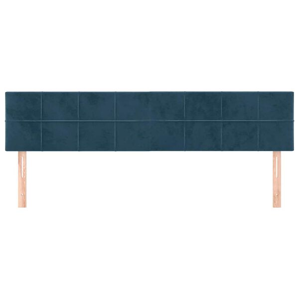 vidaXL Cabeceros terciopelo azul oscuro 160x5x78/88 cm