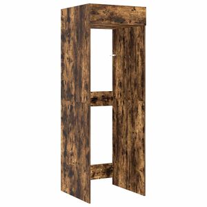 vidaXL Armario para lavadora Roble ahumado 67,5 x 68 x 200 cm