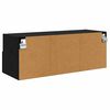 vidaXL Mueble de TV Montado en la Pared Roble Negro 80 x 30 x 30 cm