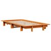 vidaXL Estructura de cama sin colch&oacute;n madera maciza marr&oacute;n 75x190 cm