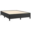 vidaXL Estructura de cama sin colch&oacute;n cuero sint&eacute;tico negro 140x190 cm