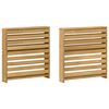 vidaXL M&oacute;dulo de Descansabrazos 2 pcs Blanco 58,5 x 10 x 61 cm