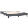vidaXL Cama box spring con colch&oacute;n terciopelo gris oscuro 160x210 cm