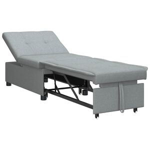 vidaXL Sof&aacute; cama desplegable Gris Claro 194 x 50 x 82 cm tela