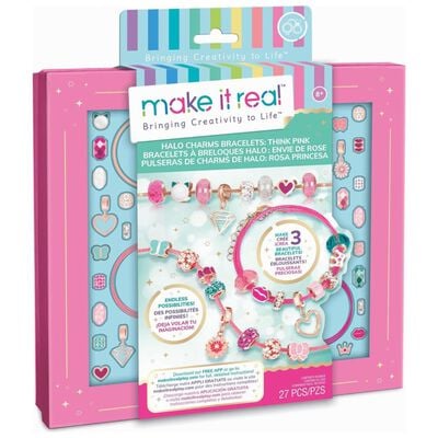 make it real Set pulseras Halo Charms Think Pink piezas |