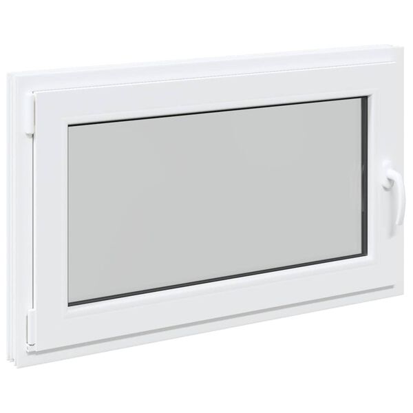 vidaXL Ventana de sótano "RISOR" 100x50 cm oscilobatiente DIN izquierda blanca