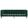 vidaXL Sof&aacute; cama nido terciopelo verde oscuro 90x200 cm