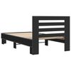 vidaXL Estructura de cama madera ingenier&iacute;a y metal negro 100x200 cm