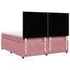 vidaXL Cama box spring con colch&oacute;n terciopelo rosa 180x200 cm