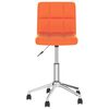 vidaXL Silla de comedor giratoria de cuero sint&eacute;tica naranja