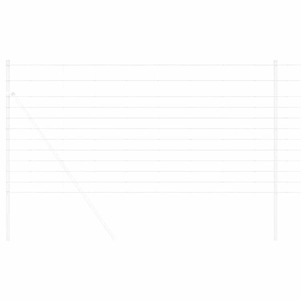vidaXL Valla de campo Plateado 25 x 1,2 m Acero galvanizado