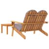 vidaXL Juego de muebles de jard&iacute;n Adirondack 2 piezas madera acacia