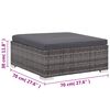 vidaXL Set de sofás de jardín 8 piezas y cojines ratán sintético gris