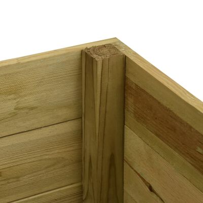 vidaXL Arriate de madera de pino impregnada 200x150x97 cm