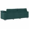 vidaXL Sof&aacute; 3 pcs Verde oscuro 219 x 80 x 82 cm Tejido mezcla de lino