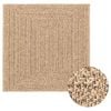 vidaXL Alfombra ZIZUR apariencia de yute interior exterior 240x240 cm