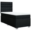 vidaXL Cama box spring con colch&oacute;n tela negro 90x190 cm