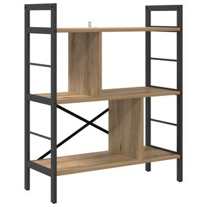 vidaXL Estante de libros 5 niveles 75 x 30 x 91 cm Roble artisan