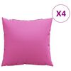 vidaXL Cojines Esparcidos Liso 4 pcs Rosa 60 x 60 cm Tela de poli&eacute;ster