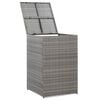 vidaXL Cobertizo para cubo de basura rat&aacute;n sint&eacute;tico gris 76x78x120cm