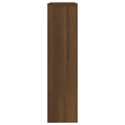 vidaXL Mueble zapatero con espejo 2 niveles roble marrón 63x17x67 cm