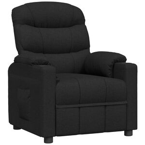 vidaXL Sill&oacute;n reclinable de tela negro