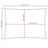 vidaXL Toldo de vela rectangular tela Oxford color crema 2,5x4,5 m