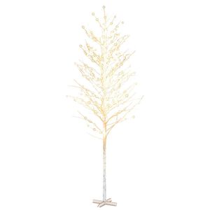 vidaXL Abedul artificial blanco con 672 LEDs blanco c&aacute;lido 400 cm