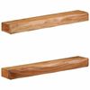 vidaXL Estantes de pared 2 unidades 80x17x8 cm madera maciza acacia