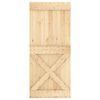 vidaXL Puerta corredera con herrajes madera maciza de pino 90x210 cm