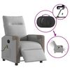 vidaXL Sill&oacute;n reclinable de masaje el&eacute;ctrico tela gris nube