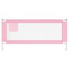 vidaXL Barandilla de seguridad cama de niño rosa tela 200x25 cm