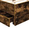 vidaXL Estructura de cama Roble ahumado 140 x 190 cm Madera Ingenieril