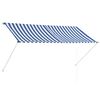 vidaXL Toldo retráctil 250x150 cm azul y blanco