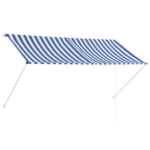 vidaXL Toldo retr&aacute;ctil 250x150 cm azul y blanco