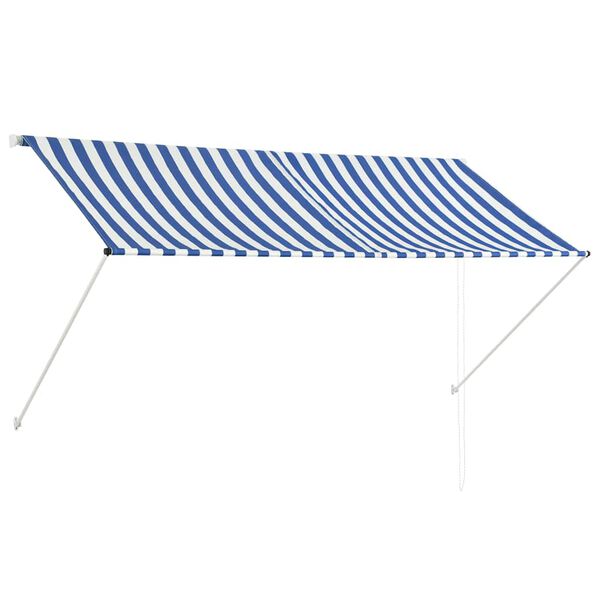 vidaXL Toldo retráctil 250x150 cm azul y blanco