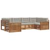 vidaXL Conjunto de sof&aacute;s de exterior 6 pcs Gris Natural y Claro