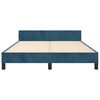 vidaXL Estructura de cama sin colch&oacute;n terciopelo azul oscuro 140x200cm