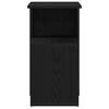 vidaXL Mesa lateral Roble Negro 36 x 30 x 56 cm Madera de ingeniería