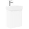 vidaXL M&oacute;dulo de ba&ntilde;o con grifer&iacute;a Blanco 45,5 x 22,5 x 84 cm