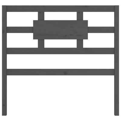 vidaXL Cabecero de cama madera maciza de pino gris 105,5x4x100 cm