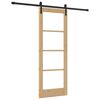 vidaXL Puerta Corredera ORKDAL Natural y negro 73,5 x 198,5 cm