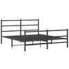 vidaXL Estructura cama sin colchón con estribo metal negro 150x200 cm